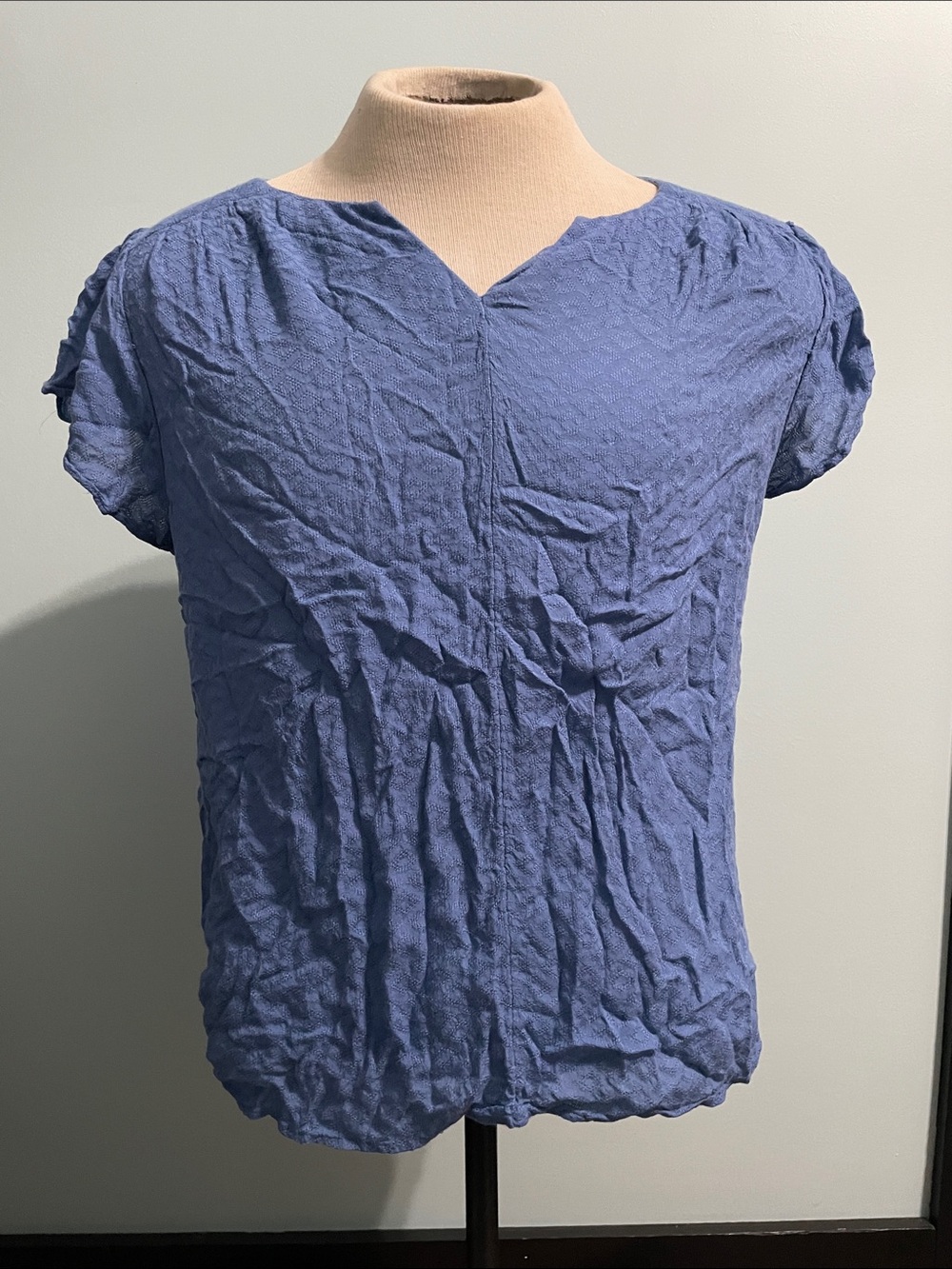 Christopher & Banks Shirt Size Large Rayon Blue